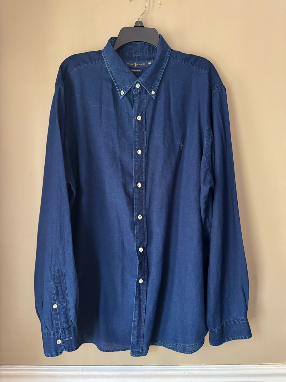 Ralph Lauren Men's Dark indigo blue Button-Down Shirt